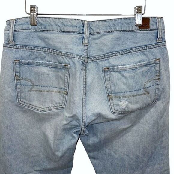American Eagle Vintage Distressed Mid Rise Cropped Women’s Jeans Size 8 - Picture 4 of 8